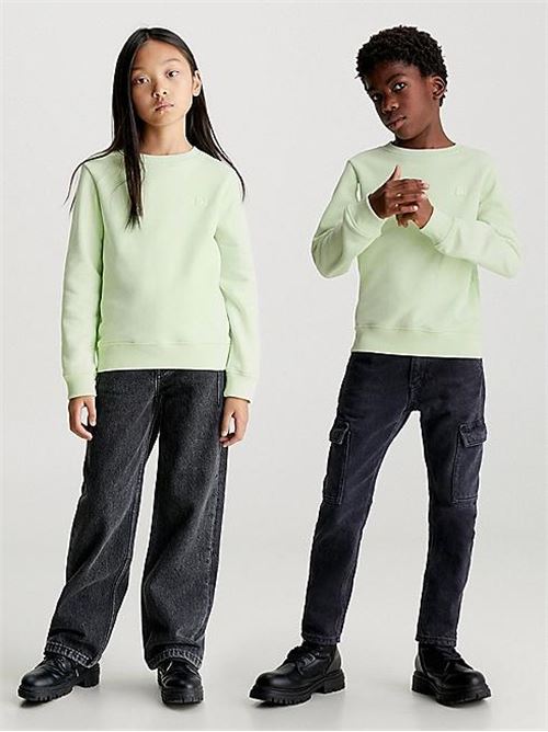 MONOGRAM MINI BADGE CREWNECK CALVIN KLEIN JEANS | IU0IU00570T/LT6